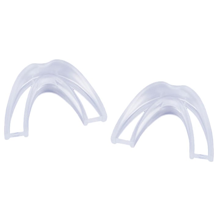 Set 2x Mulaje Zamo® impotriva Bruxismului sau Scrasnitului din Dinti din Silicon Transparente marime Mica