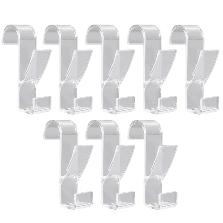 Set 8 carlige pentru calorifer portprosop design modern din plastic 9.8 cm Transparent