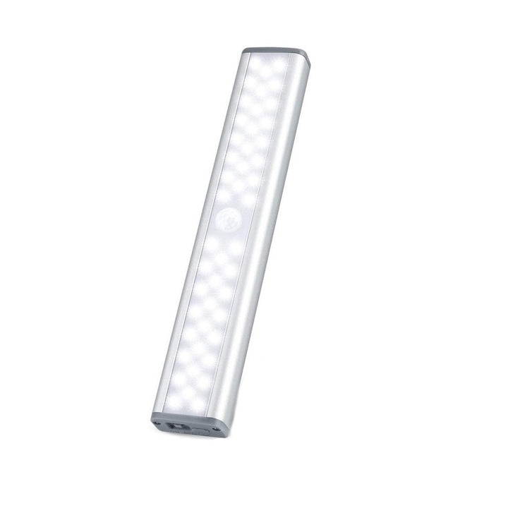Lumina LED sub dulap senzor de miscare luminozitate reglabila 46 LED-uri 3.9x19x2cm reincarcabila USB