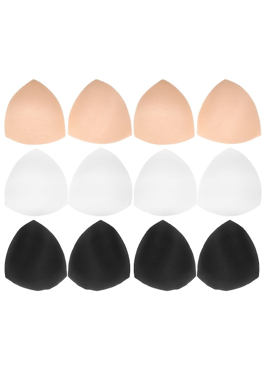 Set 6 perechi insertii sutien push-up SINBINTA Marime unica pentru toate Burete Reutilizabil Detasabil Pentru asociere cu bretele Rochii de seara fara bretele Fara spate Costume de baie Alb/Negru/Bej