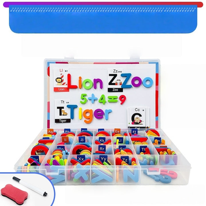 Set 294 piese cu litere alfabet si cifre magnetice