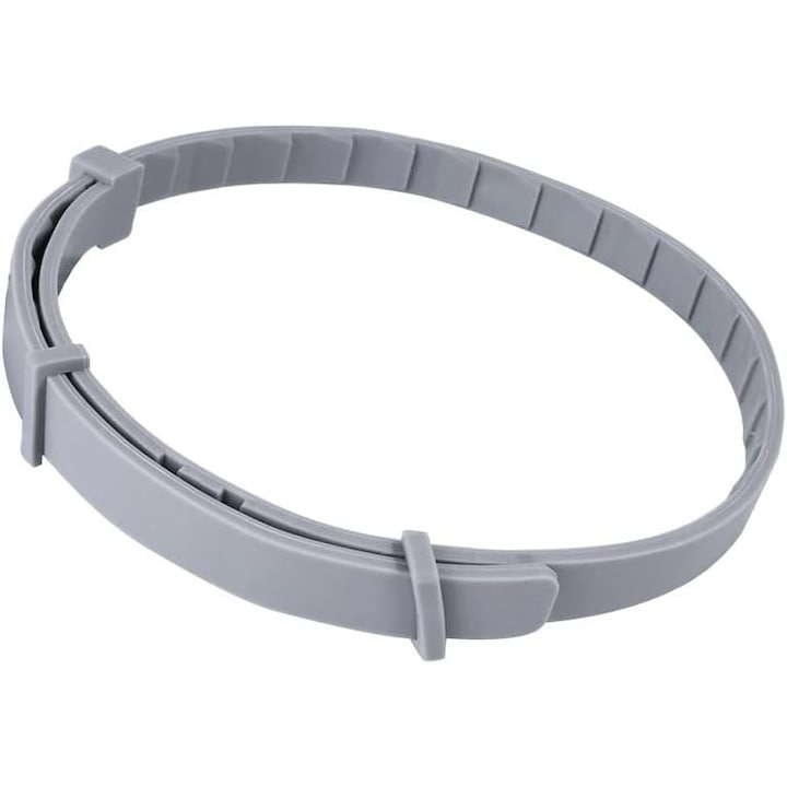 Zgarda antiparazitara pentru caini protectie 8 luni ajustabila si impermeabila gri 72x1.35cm set de 2 bucati