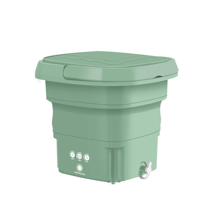 Mini masina de spalat pliabila Capacitate 5kg 36W Semiautomata Verde