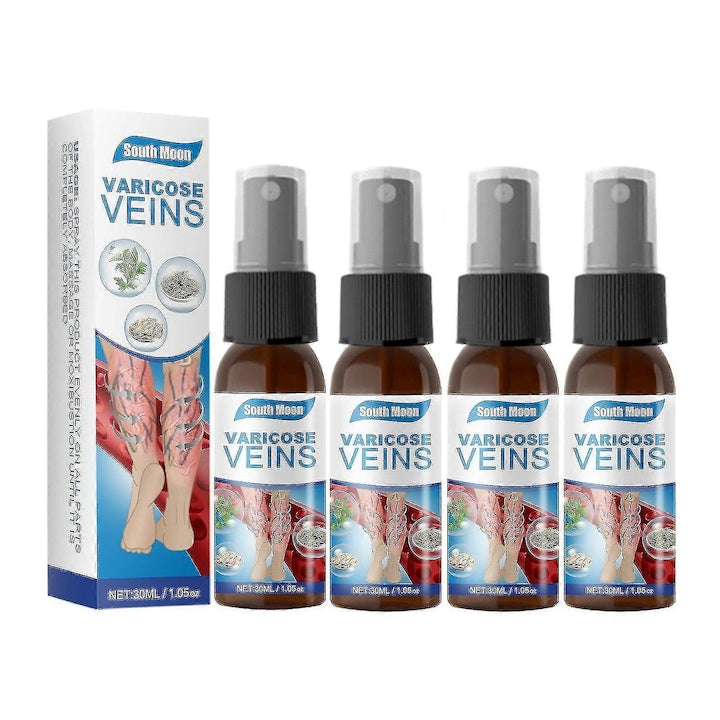 Spray de masaj pentru vene varicoase South Moon set de 4 ingrediente organice imbunatateste circulatia sangelui 100ml