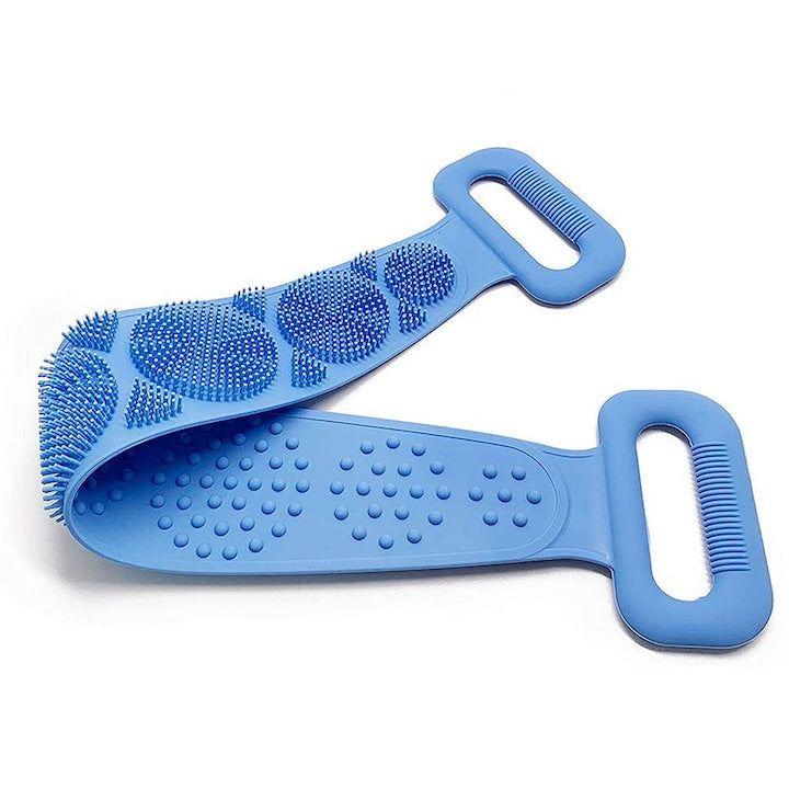 Perie de corp pentru baie pentru Spalare Corporala si Exfoliere Piele Banda cu 2 Fete Striate pentru Curatare Profunda spalare spate Premium Silicon