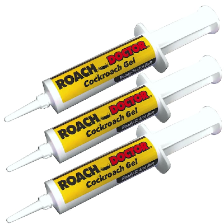Set Insecticid impotriva gandacilor de bucatarie Doctor Roach foarte puternic si eficient Seringa dozatoare Gel 3x30 g