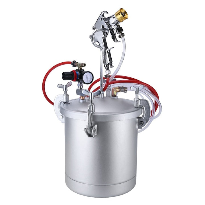Pistol de Vopsit SANSES Rezervor 10 Litri Furtun 5m cu Duza de 2 mm