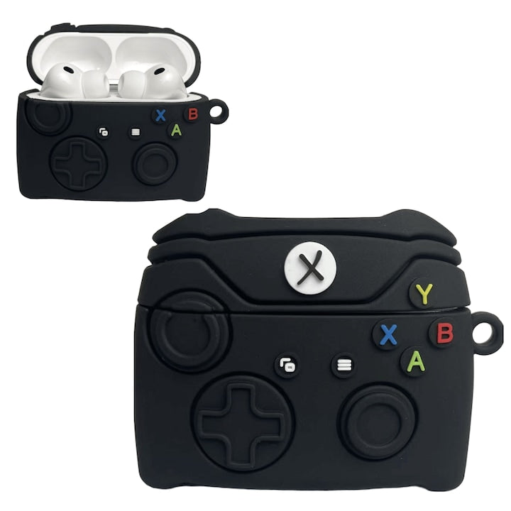 Gamepad Headphone Protection Case 3D Silicone For Apple AirPods Pro 3 Black White