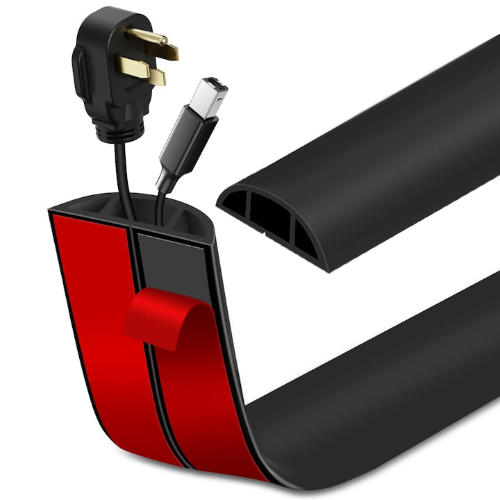 Protectie cabluri 2M PVC negru flexibil autocolant