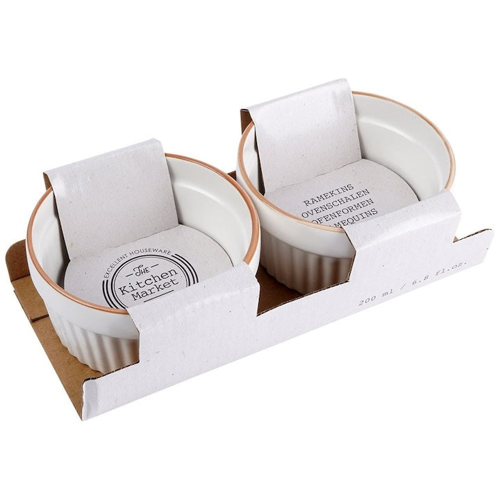 Set 2 Boluri De Copt Excellent Houseware 170 ml 9x5 cm Alb Rezistente La Caldura Portelan Universale Usor De Utilizat Materiale De Inalta Calitate