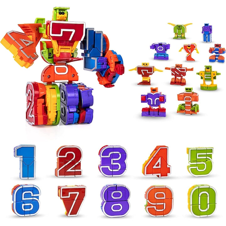 Robot Creation Set with Numbers Simply Joy 10-in-1 Robotics Kit for Educational Experiments, for Children from 3 Years, for Building Different Types of Robots