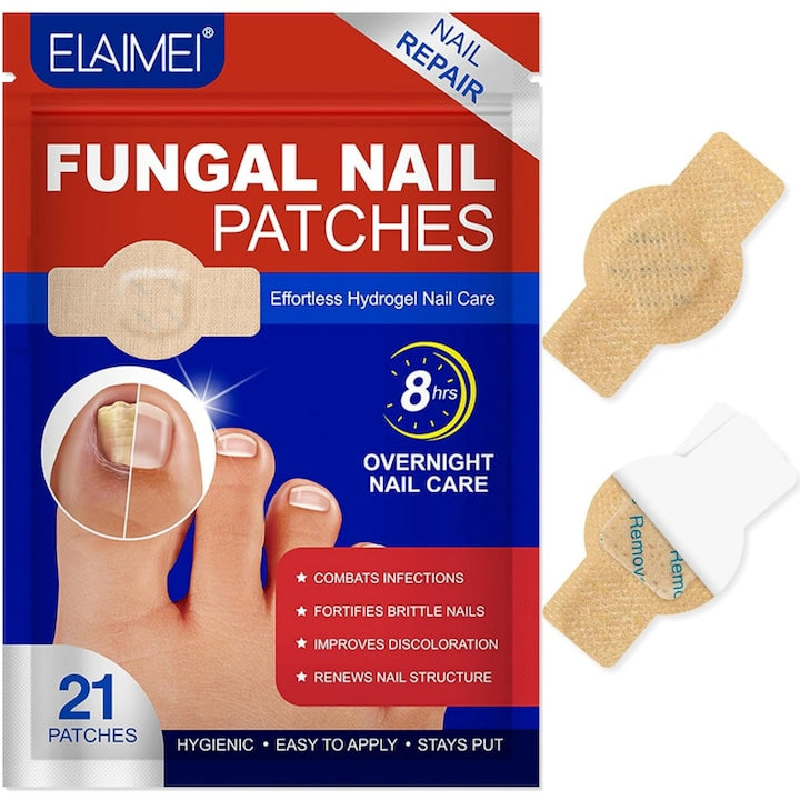 Set de 21 plasturi Elaimei pentru tratamentul fungic al unghiilor hipoalergenic usor de aplicat pentru degete