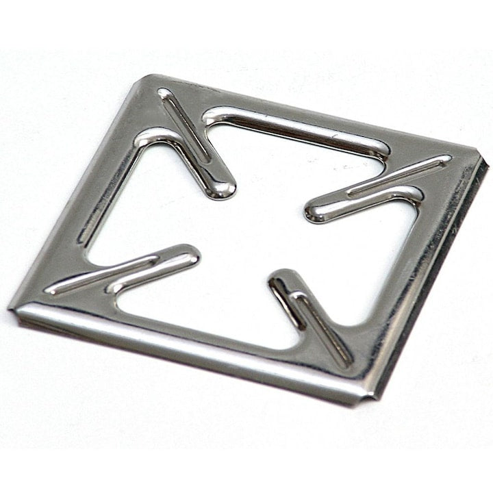 Suport Pentru Arzator De Aragaz Orion 9.5x9.5 cm Otel Usor Si Rezistent Asigura Stabilitate Si Siguranta Dispersare Partiala A Flacarii Argintiu