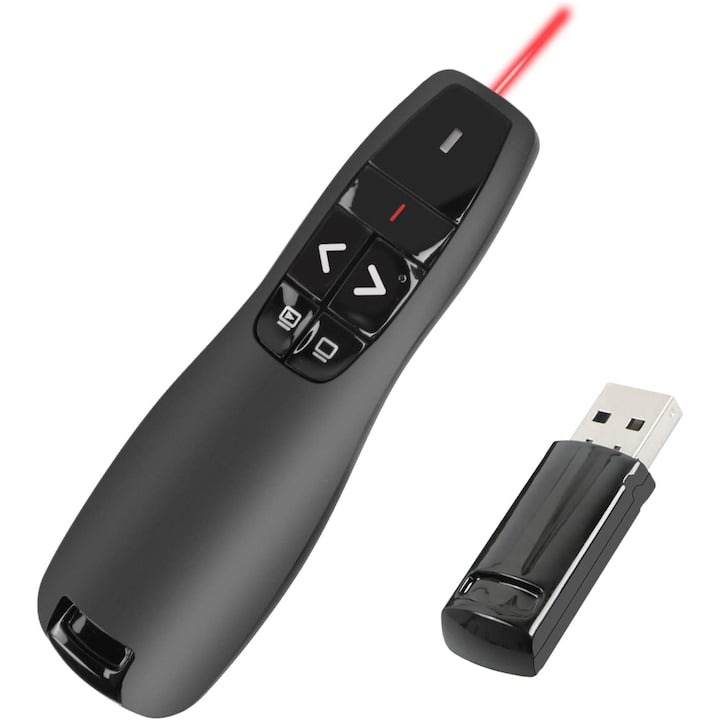 Presenter wireless USB 2.4 GHz Negru