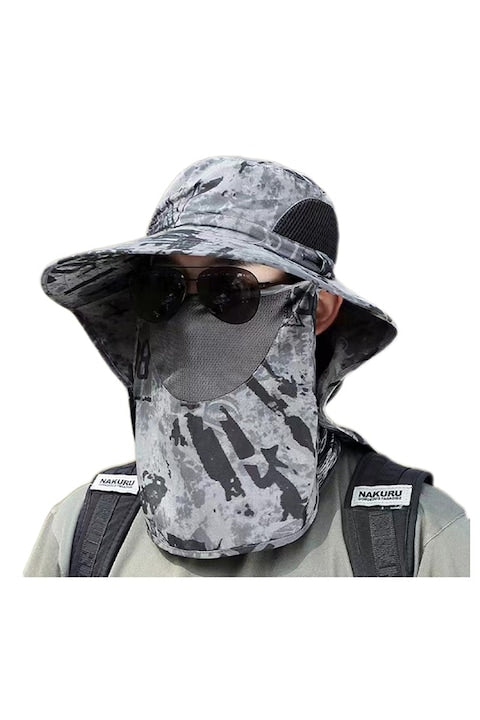 JENUOS - Palarie de soare pentru potriveste tuturor protectie multisolara Tesatura de racire respirabila bor larg cu clapeta gat poliester Multicolor