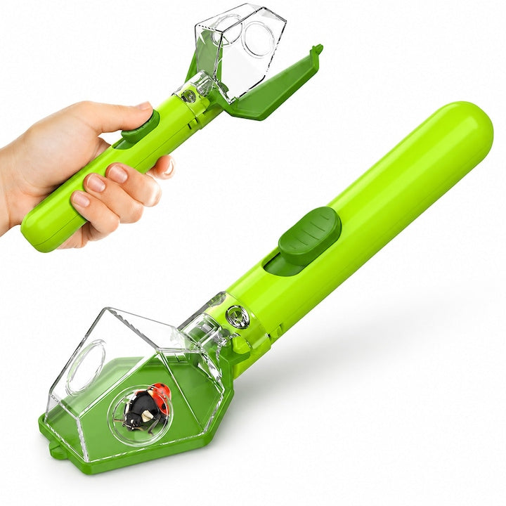 Observator Insecte pentru copii Captura fara contact camera de observatie transparenta Jucarie Explorator Educativa Plastic Verde