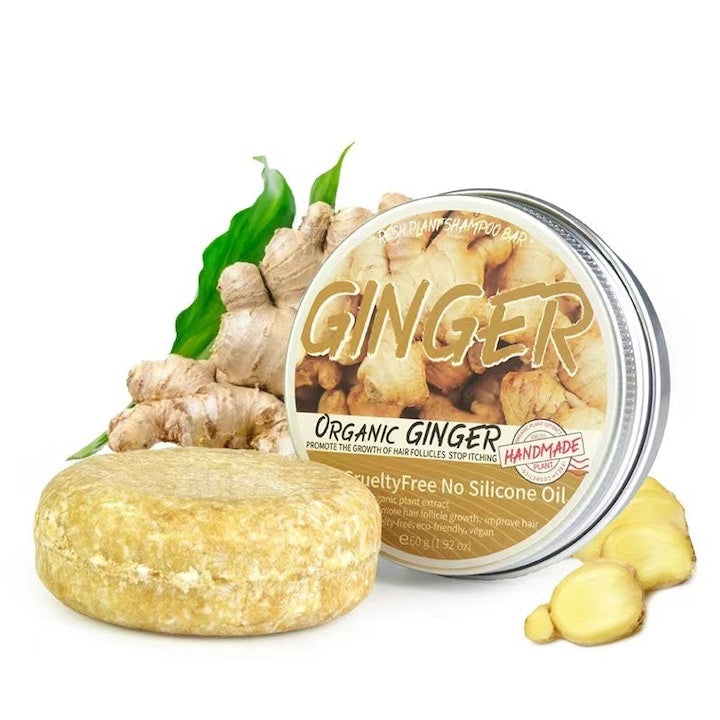 Sapun solid pentru par cu ghimbir SuooTci formula naturala 60g unisex