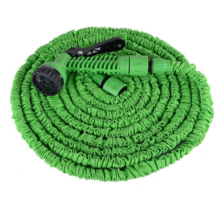 Furtun De Udat Gradina Extensibil Cu 7 functi Cu Pistol De Udat 60 Metri verde