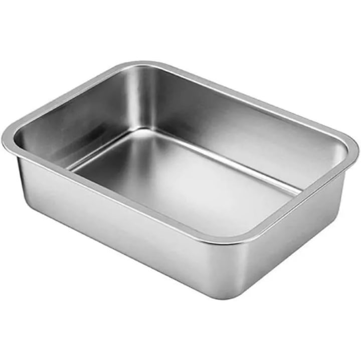 Litiere inoxidabila pentru pisici si iepuri neteda antiaderenta control miros 40x30x10cm