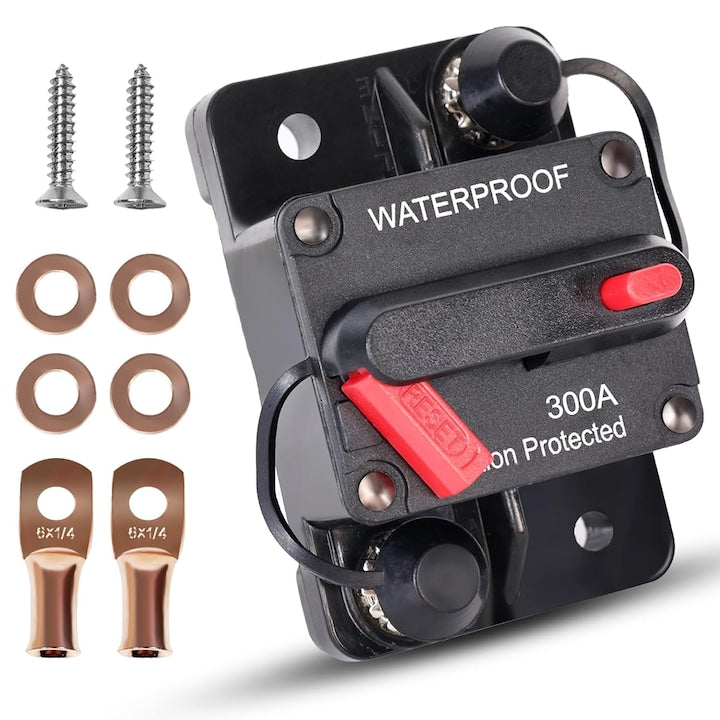 Disjunctor 300A PsAyl 12V-48V DC impermeabil montare pe suprafata pentru sisteme audio auto barci camioane rulote