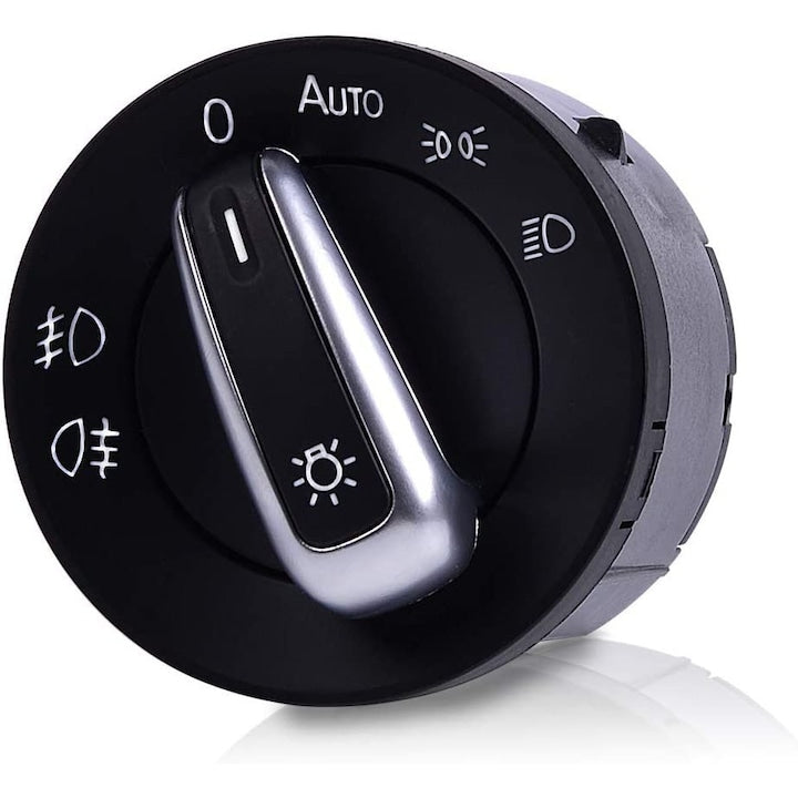 comutator de faruri auto ZOUN, Compatibil cu Volkswagen Passat B6 B7 CC Golf 5 6 Toan Toan Sarah Eos、Scirocco、Caddy、 Jetta cu AUTO usor de instalat negru