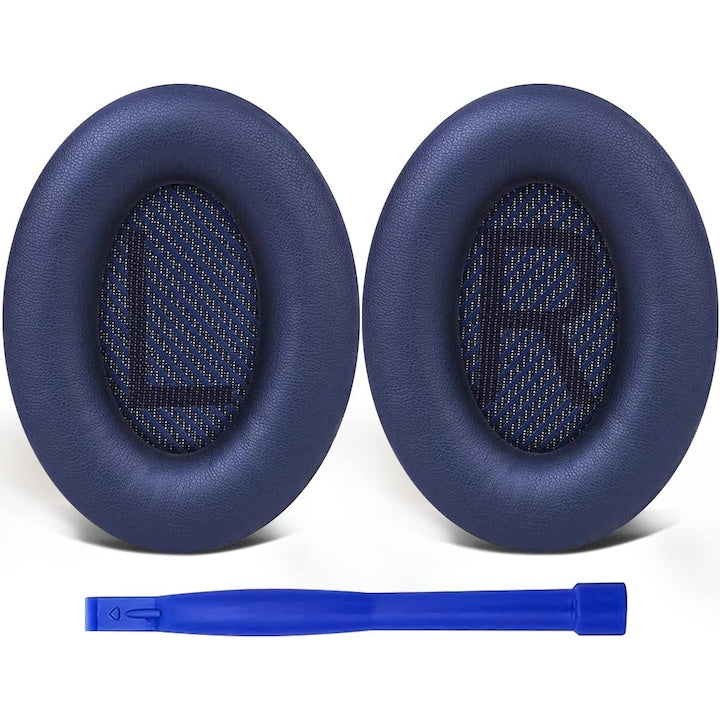 Set de 2 bureti pentru casti Bose QuietComfort 35 35 II Over-Ear cu spuma cu memorie albastru include unelte montare/demontare