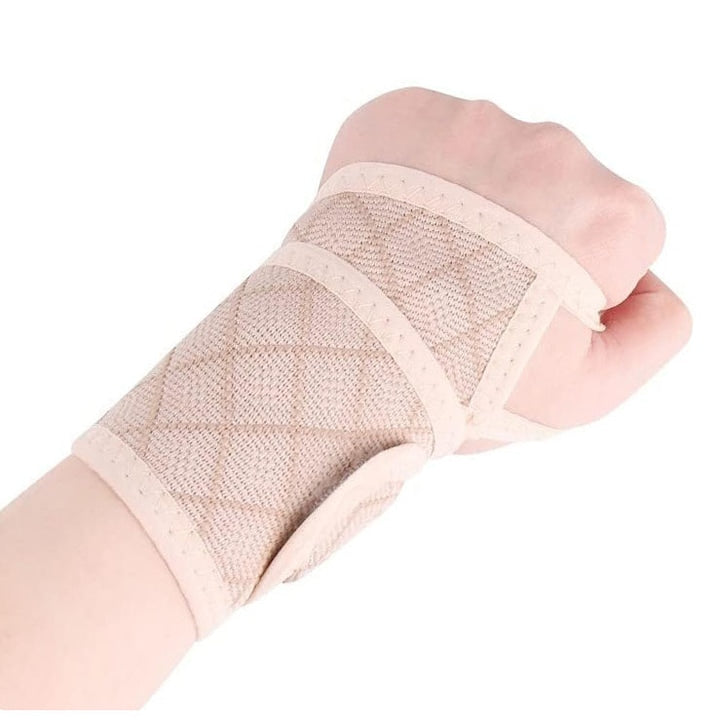 Orteza man Elastica pentru Incheietura Bandaj reglabil Material Elastic Respirabil Prindere Velcro Marime universala Unisex Crem