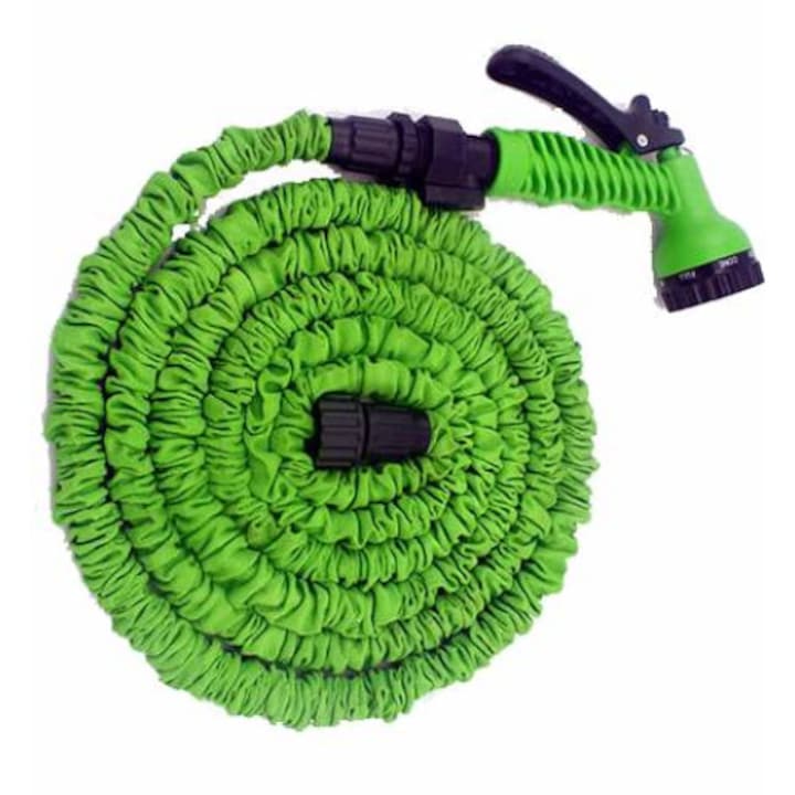Furtun Extensibil de Gradina cu Pistol Multifunctional pentru Udat Lungime 60m