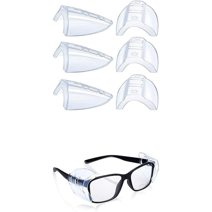 Set 6 perechi protectii laterale ochelari JENUOS TPU transparent 50x45x20 mm