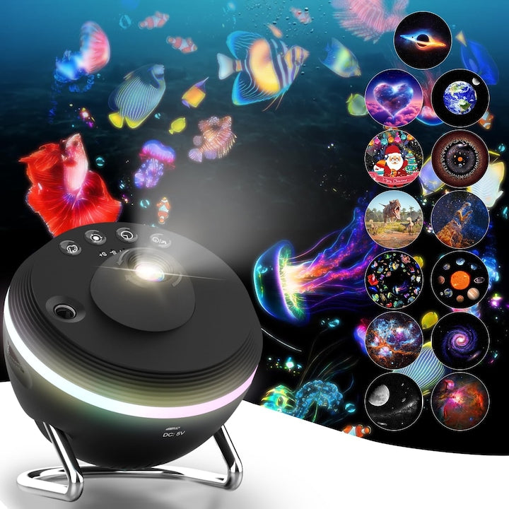 Proiector cer instelat 13 in 1 Walalla iluminare ambientala RGB cu efect de stea cazatoare si temporizator focalizare reglabila poate fi montat pe tavan potrivit pentru camerele copiilor si adultilor cadou de ziua de nastere