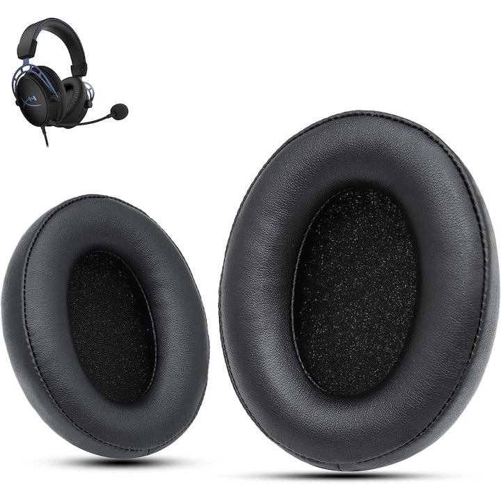 Set 2 bureti pentru casti HyperX Cloud II 2 / I 1 Gaming AQYRIS Andromeda / Altair / Sirius si multe alte modele spuma de memorie Over-Ear Earpads Usor de montat OUYLAF Negru