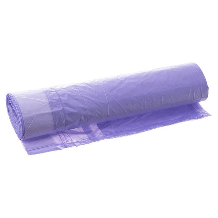 Set 10 Saci De Gunoi Parfumati Orion 40 L 60x55 cm Violet Material Hdpe Parfum Lavanda Grosime 17.5 Microni Banda De Strangere