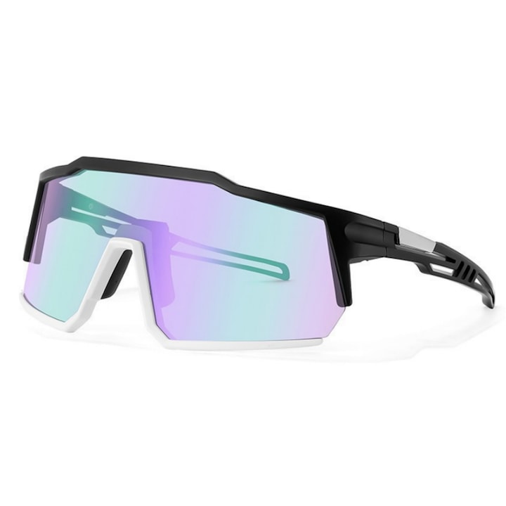 Motorcycle Sunglasses Fantasy UV400 UV Protection for Men Women Running Golf Fishing Hiking Baseball Cycling PC+Silicone Black and White