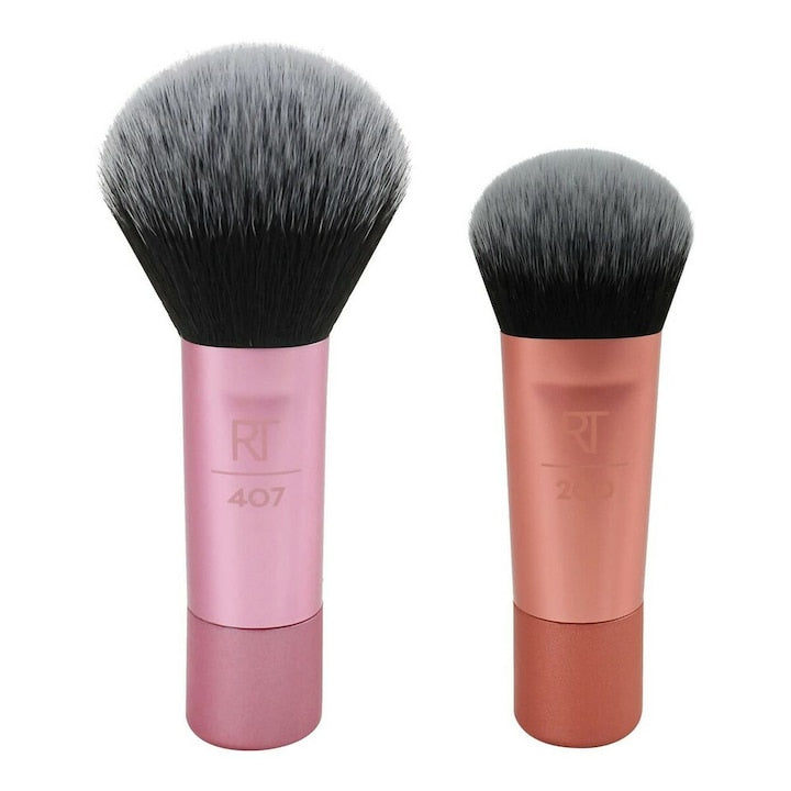 Set 2 pensule pentru machiaj Real Techniques Roz/Maro