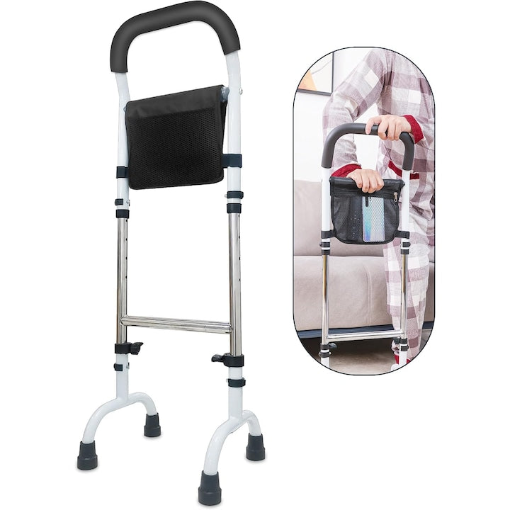 Cadru de mers 3 in 1 WALALLA stabilitate imbunatatita si antiderapare inaltime reglabila 72-91 cm pana la 136 kg potrivit pentru varstnici/persoane cu dizabilitati/femei insarcinate metal