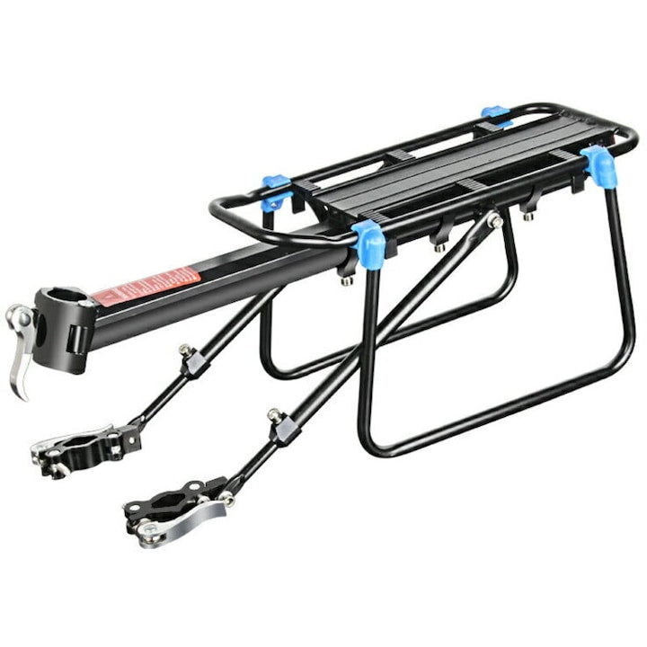 Portbagaj bicicleta aluminiu ajustabil 30-40cm 75kg reflector 24-29 inch