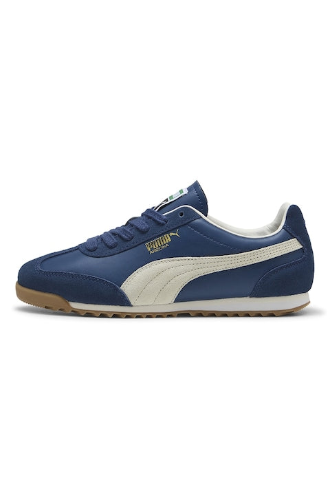 Puma - Pantofi sport Arizona Retro de piele Alb fildes/Bleumarin 12 rate cu 0% dobândă