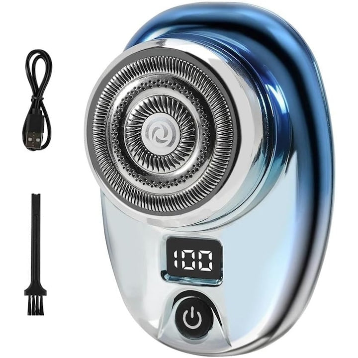 Aparat de ras electric TodyJeyHo mini cu lame rotative portabil albastru gradient
