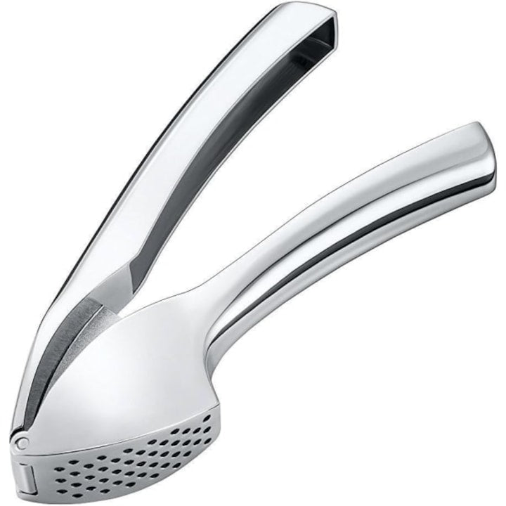 Presa de usturoi design versatil argintiu