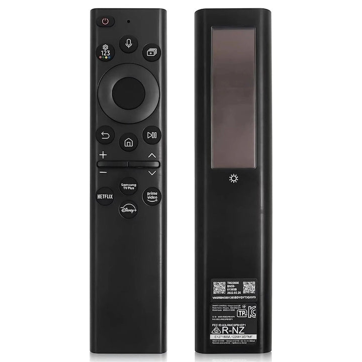 Telecomanda vocala solara de inlocuire BN59-01385A compatibila cu televizoarele Samsung Q60T Q70T Q80T TU8000 RU8000 cu Netflix Disney Prime Video