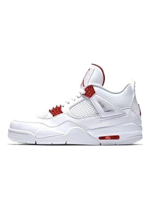 Jordan - Pantofi sport barbati Air 4 Retro alb/rosu 12 rate cu 0% dobândă
