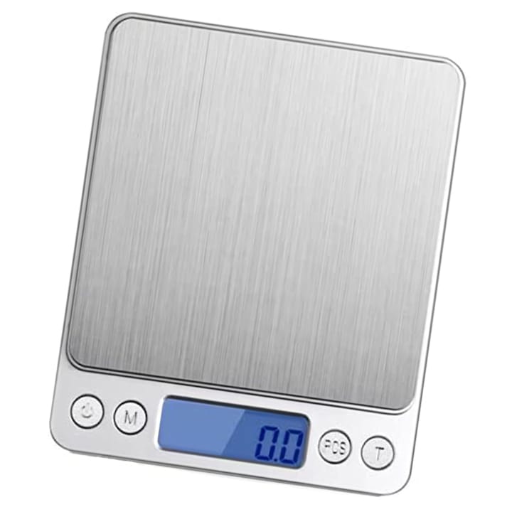 Cantar de bucatarie precizie 0.1g inox argintiu 10.3x1.7cm