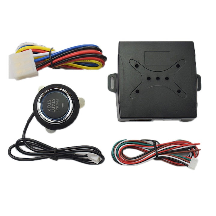 Modul pornire motor fara cheie cu buton Start-Stop universal 12V Oprire regulata oprire de energie anti-furt silentios YQLAFT Negru