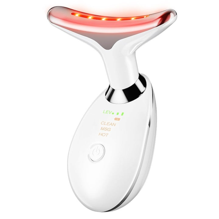 Dispozitiv Facial Profesional 7 IN 1 CIICII C1012 7 Terapii Diferite Pentru Piele Reducerea Ridurilor Hidratare Ingrijire Fata si Gat Lifting Efect Anti-Imbatranire Stimularea Microcirculatiei Productiei de Colagen Alb