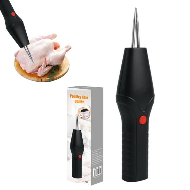 Dispozitiv Electric Portabil pentru Indepartat Pene Fantasy Pui Rate Prepelite Gaini si porci Cap conic din otel inoxidabil 9600 turatii pe minut Reincarcabil Eficienta ima Performanta Superioara pentru Diverse Tipuri de Pene Negru