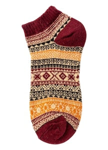 CoziSox - Set 5 perechi Sosete sosete scurte pentru barbati bumbac respirabile casual Rosu model multicolor fashion marimea 36-44 EU