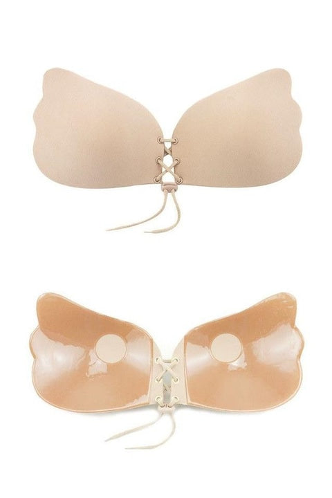 Sutien fara bretele Magic Bra cu parte adeziva si push-up cupa crem 74