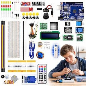 Kit de programare Arduino UNO R3 invatare motor pas cu pas modul UNO R3 LCD LED RFID telecomanda set