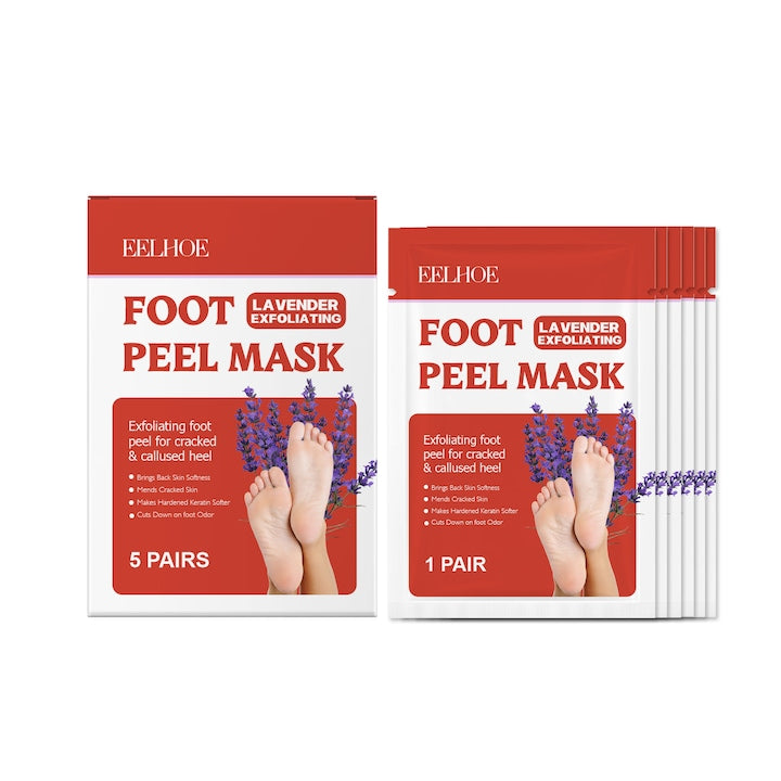 Masca de picioare EELHOE cu extract de lavanda set de 5 bucati imbunatateste textura pielii hidratare si reparare 20-30 minute utilizare