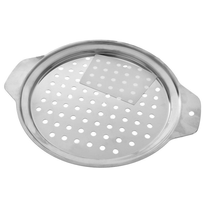 Razatoare Pentru Galuste Orion 27 cm Otel Diametru 27 cm Lungime Cu Manere 32.5 cm Inaltime 1.5 cm Utilizare Usoara Materiale De Inalta Calitate Argintie